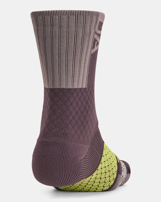Unisex UA ArmourDry™ Playmaker Mid-Crew Socks in Gray image number 2